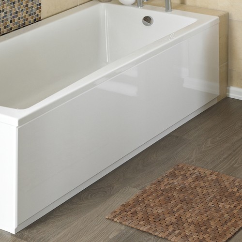 1500mm Side Bath Panel (White, MDF). Crown Bath Panels PR-VTY021 TrueRooms.com